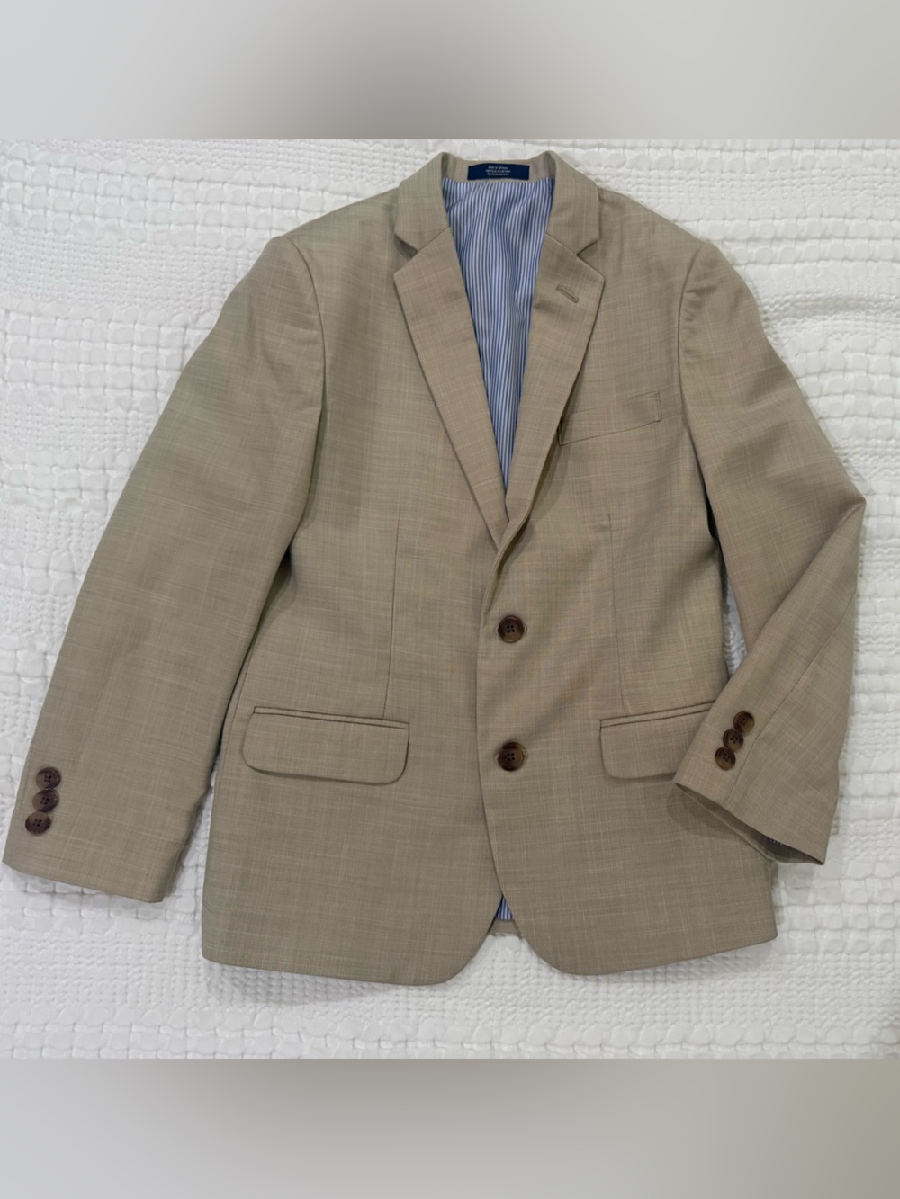 Izod Tan Kids' Blazer with Brown Buttons